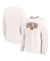 Fanatics Branded White Phoenix Suns Tonal Leopard Pullover Sweatshirt In White