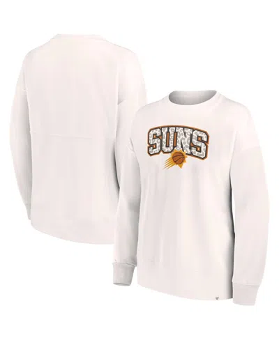 Fanatics Branded White Phoenix Suns Tonal Leopard Pullover Sweatshirt