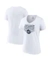 Fanatics Women's  White Uconn Huskies 2023 Ncaa Men's Basketball National Champions Confetti V-neck T In White