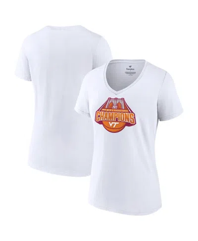 Fanatics Women's  White Virginia Tech Hokies 2022 Acc Men's Basketball Conference Tournament Champion
