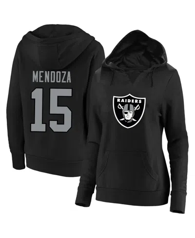 Fanatics Women's Fernando Mendoza Black Las Vegas Raiders Plus Size Player Name & Number V-neck Hoodie