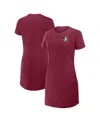 Fanatics Women's Garnet Florida State Seminoles Ruched Drape T-shirt Dress In Burgundy