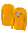 Fanatics Women's Gold Golden State Warriors Top Baller Long Sleeve T-shirt In Orange