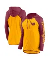 Fanatics Women's Gold/burgundy Washington Commanders Script Full-zip Hoodie In Gold,burgundy