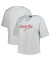 Fanatics Women's Gray Alabama Crimson Tide Plus Size Winning Gear Notch Neck T-shirt In White