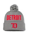 Fanatics Women's Gray Detroit Red Wings Heritage Tilly Cuffed Knit Hat With Pom In Gray