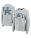 Fanatics Women's Gray Kentucky Wildcats Supersoft Flow Fleece Pullover Sweatshirt In Gray