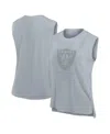 Fanatics Women's Gray Las Vegas Raiders Studio Embrace Tank Top In Gray