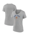 Fanatics Women's Gray New York Mets V-neck T-shirt In Gray