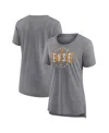 Fanatics Women's Gray Tennessee Volunteers True Classics Break It Down Tri-blend T-shirt In Gray