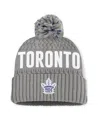 Fanatics Women's Gray Toronto Maple Leafs Heritage Tilly Cuffed Knit Hat With Pom In Gray