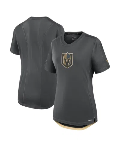 Fanatics Women's Gray Vegas Golden Knights Authentic Pro Rink Tech T-shirt