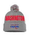 Fanatics Women's Gray Washington Capitals Heritage Tilly Cuffed Knit Hat With Pom In Gray