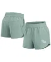 Fanatics Women's Green Florida State Seminoles Studio Woven Vibe Shorts In Green