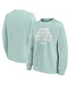 Fanatics Women's Green Formula 1 Merchandise Floral Slogan Fleece Pullover Sweatshirt In Green