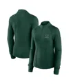 Fanatics Women's Green Green Bay Packers Elements Raglan Quarter-zip Jacket In Green