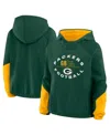Fanatics Women's Green Green Bay Packers Oversizedâ Redzone Bubble Screen Pullover Hoodie In Green