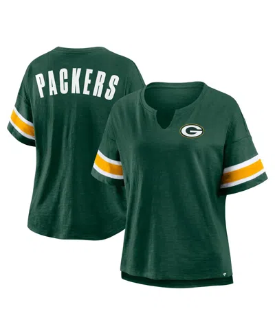 Fanatics Women's Green Green Bay Packers Redzone Curl Route T-shirt