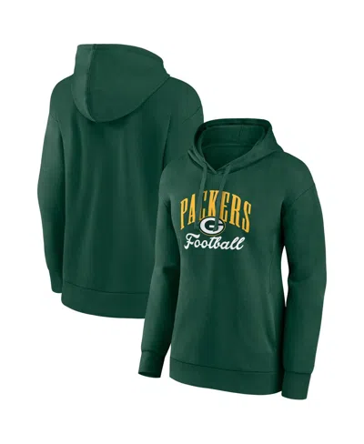 Fanatics Women's Green Green Bay Packers Team Logo Victory Script Pullover Hoodie