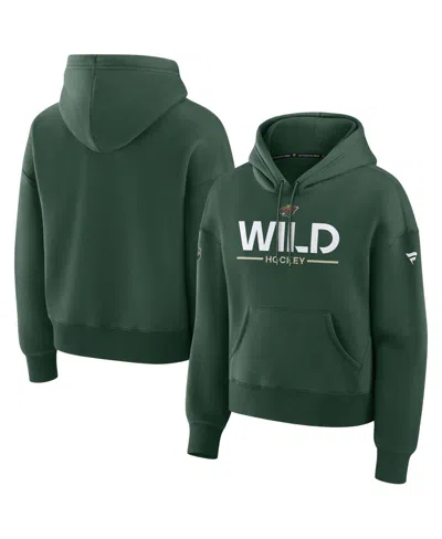 Fanatics Women's Green Minnesota Wild Authentic Pro Primary Pullover Hoodie