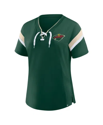 Fanatics Women's Green Minnesota Wild Offside Athena T-shirt
