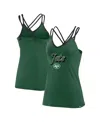 Fanatics Women's Green New York Jets Go For It Strappy Crossback Tank Top In Green,black