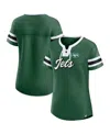 Fanatics Women's Green New York Jets Original State Lace-up T-shirt In Green