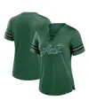 Fanatics Women's Green New York Jets Play Script Lace-up T-shirt In Green