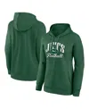 Fanatics Women's Green New York Jets Victory Script Pullover Hoodie In Green