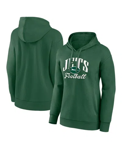 Fanatics Women's Green New York Jets Victory Script Pullover Hoodie