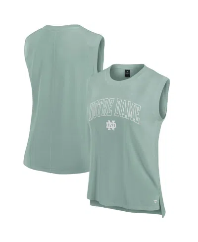 Fanatics Women's Green Notre Dame Fighting Irish Studio Gym Tank Top