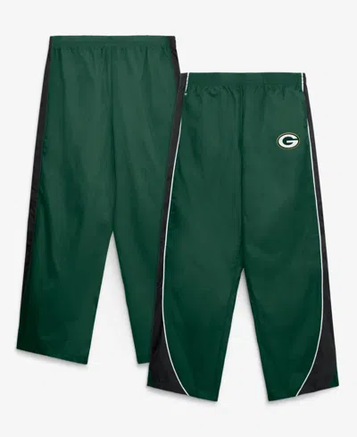Fanatics Women's Green/black Green Bay Packers Team First Backwards Lateral Nylon Pants In Green,black