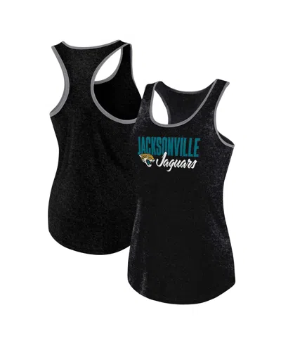 Fanatics Women's Heather Black Jacksonville Jaguars Plus Size Fuel Tank Top