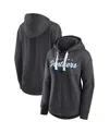 Fanatics Women's Heather Charcoal Carolina Panthers Set To Fly Pullover Hoodie In Heather Charcoal