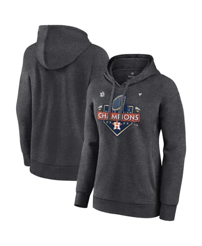 Fanatics Women's Heather Charcoal Houston Astros 2022 World Series Champions Locker Room Plus Size Pullover H In Black