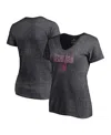 Fanatics Women's Heather Charcoal Texas A&m Aggies Team Lockup V-neck T-shirt In Neutral