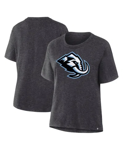 Fanatics Women's Heather Charcoal Utah Mammoth Primary Logo Legacy T-shirt In Black