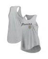 Fanatics Women's Heather Gray Boston Bruins Plus Size Racerback Tank Top In Heather Gray