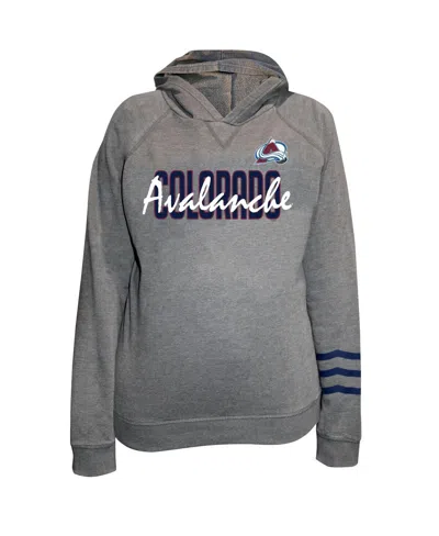 Fanatics Women's Heather Gray Colorado Avalanche Plus Size Lightweight Fleece Raglan Pullover Hoodie