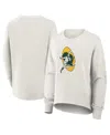 Fanatics Women's Heather Gray Green Bay Packers Oversized Hometown Pullover Sweatshirt In Gray