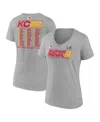 Fanatics Women's Heather Gray Kansas City Chiefs Super Bowl Lix Roster V-neck T-shirt In Heather Gray