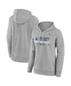 Fanatics Women's Heather Gray Los Angeles Dodgers 2024 National League Champions Locker Room Pullover Hoodie In Heather Gray
