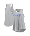 Fanatics Women's Heather Gray New York Rangers Plus Size Racerback Tank Top In Heather Gray