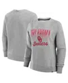 Fanatics Women's Heather Gray Oklahoma Sooners Training Camp Hit Hard Fleece Pullover Sweatshirt In Gray