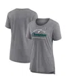 Fanatics Branded Heather Gray Denver Broncos Drop Back Modern Tri-blend T-shirt In Heather Gray