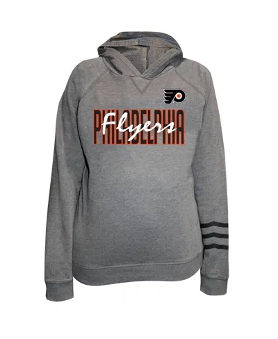 Fanatics Women's Heather Gray Philadelphia Flyers Plus Size Lightweight Fleece Raglan Pullover Hoodie