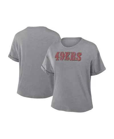 Fanatics Women's Heather Gray San Francisco 49ers Tri-blend T-shirt