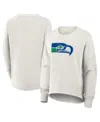 Fanatics Women's Heather Gray Seattle Seahawks Oversized Hometown Pullover Sweatshirt In Gray