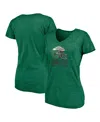 Fanatics Women's Heather Kelly Green Philadelphia Eagles Gridiron Classics Weathered Vintage Helmet Tri-blend