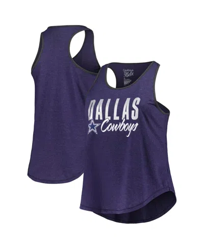 Fanatics Women's Heather Navy Dallas Cowboys Plus Size Fuel Tank Top